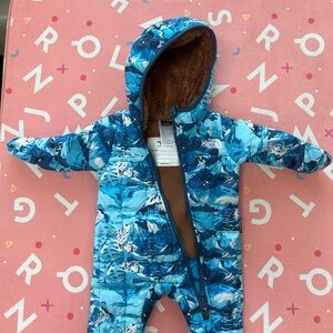 The North Face Blue and Brown Camouflage Footies